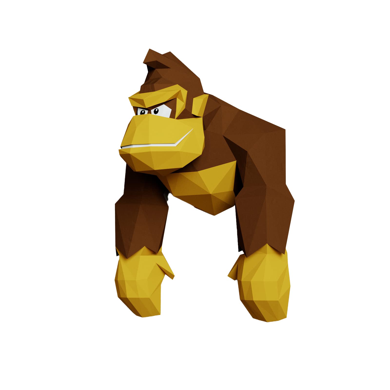 Yona DIY, Gorilla Kong Papercraft kit, Gorilla DIY kit, Home decor, Art work, DIY craft kit, Gift, origami 3D, paper trophy, Puzzle 3D, Assembly kit, Wall décor.