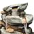 Alpine Corporation TZL130 Outdoor Floor 8-Tiered Rock Waterfall Fountain with LED Lights and Natural Stone Look, 50", Gray