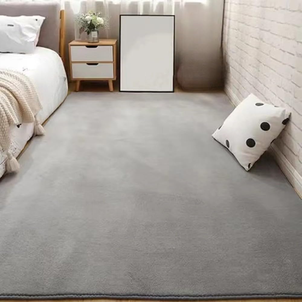 Grey Rugs Coral Velet Living Room Carpet Nonslip Bedside Rugs Large Soft Floor Rug Children Game Mat Rectangular Home Decoratio,2,50x160cm