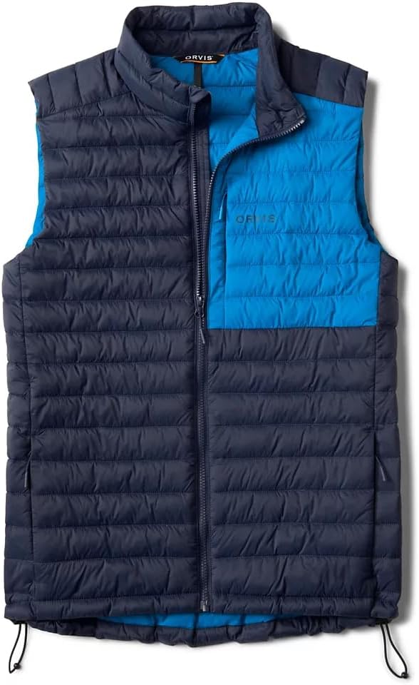Orvis Drift Vest Men's Coat - Outerwear Vests with Underarm & Side Panels for Movement, DWR-Treated, Recycled Insulation, True Navy - XL