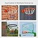 ZAWQFDZ Basketball Hoop, Wall-Mounted Hoop, with Anti-Collision Mounting Hooks and Steel Orange Basket, for Garages, School, or Any Wall with Ease(12.5in/32CM)