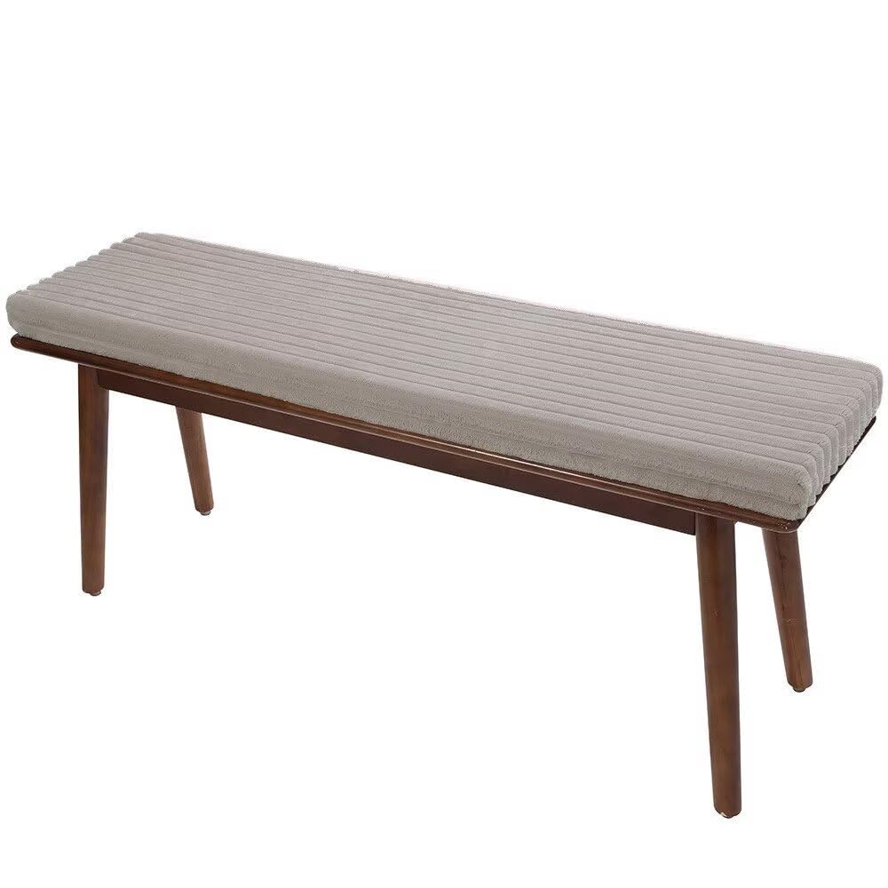 Coussin de banc d'extérieur pour terrasse en cordon marron 130x35