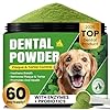 Dog Teeth Cleaning Powder, Dog Dental Powder and Cats Breath Freshener, Plaque Off Pet Tooth Cleaning lab co, Bad Breath & Tartar Remover for Dogs, Dog Teeth Cleaning with Enzymes- 60-Day Supply -Mint