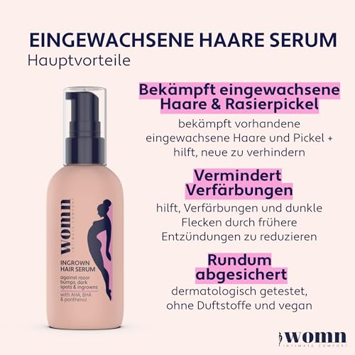 womn Intimate Comfort INGROWN HAIR SERUM - Serum gegen eingewachsene Haare, Rasierpickel & Hautverfärbungen, 50 ml – Bild 4