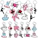 Batiyeer 36 Pack Dance Keychains Bulk Ballerina Party Favors Sports Gifts Ball Key Chains Funny Keyring for Women Men Birthday Supplies
