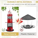 Decflow Bird Feeders for Outdoors Hanging, Wild Bird Feeder for Outside Bird, 4 lbs Large Capacity Durable Metal Bird Seed Feeder for Small Birds