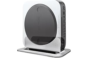 Vertical Stand Holder for Apple Mac Mini 2010-2023 M2 Pro in Silver