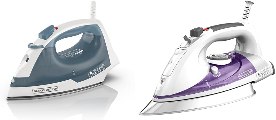 BLACK+DECKER Easy Steam IR40V Compact Iron & IR1350S Professional Steam Iron Bundle