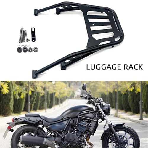 Soporte baúl Kawasaki Eliminator 500 portaequipajes trasero resistente negro 6