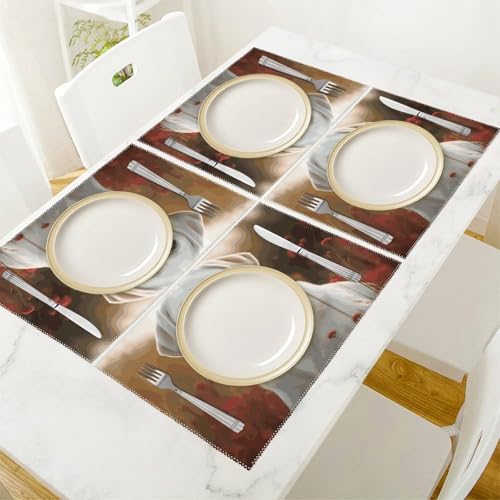 Set de table facile à nettoyer pour protéger la table des taches de repas - 6