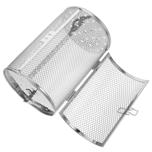 SOLUSTRE Rotisserie Basket for Grill Barbecue Rotisserie Basket Self Rotating Electric Oven