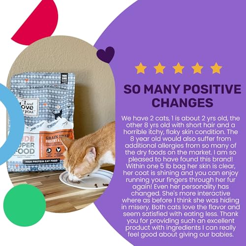 Image of I and love and you Nude Super Food Dry Cat Food - Turkey + Chicken - Grain Free, High Protein, No Fillers, Superfoods, 5lb Bag