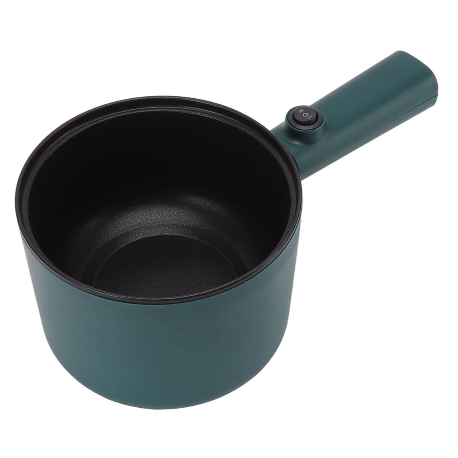 Mini Olla Eléctrica 1,8L, Olla eléctrica con vaporera, Sartén Eléctrica con Tapa y Mango, Antiadherente, 450W, 2 Modos de Temperatura, 6 Funciones, Mango Largo, Olla Eléctrica de Cocina