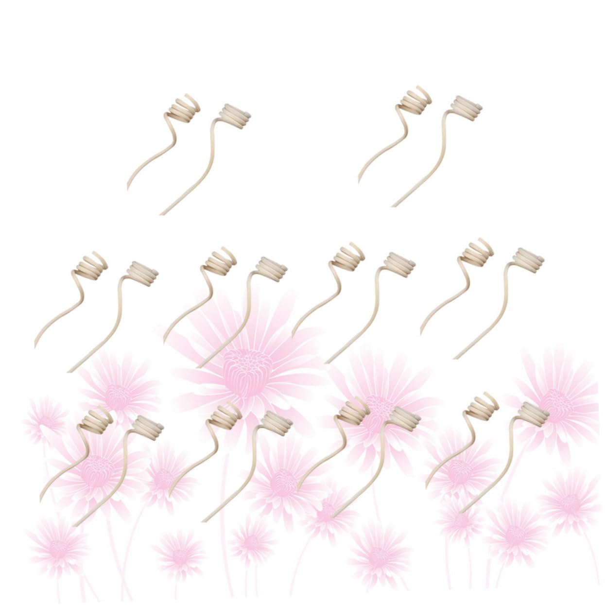 ARTIBETTER 20pcs Natural Rattan Oil Diffuser Sticks Spiral for Essential Oils Lightweight and Porous Fragrance Reeds for Home Office and Projects