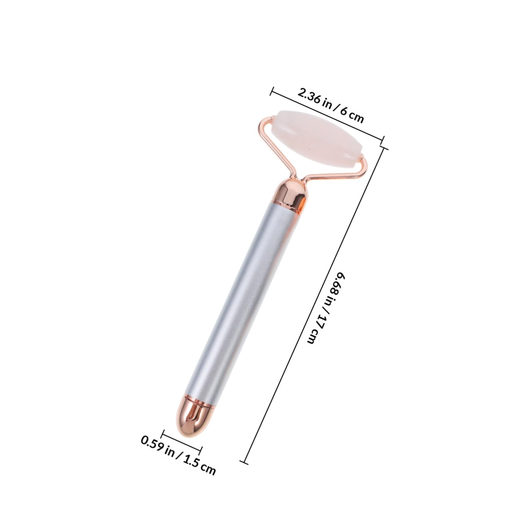 IMIKEYA Rullo Argento Jade Cristallo 1 di Viso Massaggiante in e 3-in-1 da Lega di Zinco Ridurre le Rughe e Stimolare la Produzione di Collagene Set Cura per per Pelle Femminile