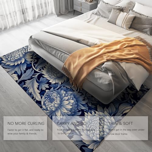 Tapis vert 200x300cm abstrait lavable et moderne style boho