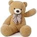 DOLDOA Big Teddy Bear Stuffed Animals Plush Toy for Girlfriend Children (39 inch, Tan)
