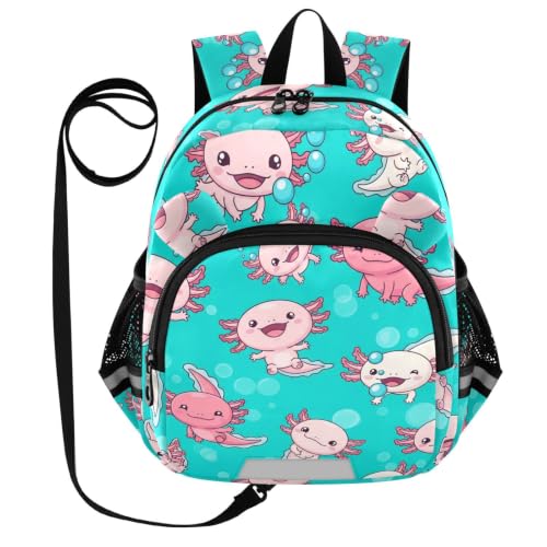 Sac à dos enfant avec laisse ODAWA réfléchissant et sécurisé bleu sarcelle