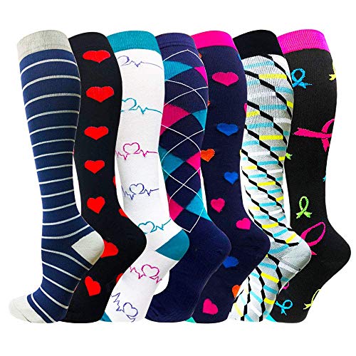Copper Compression Socks - Compression Socks Women and Men - Best for Circulation, Medical, Running, Athletic, Nurse, Travel L/XL