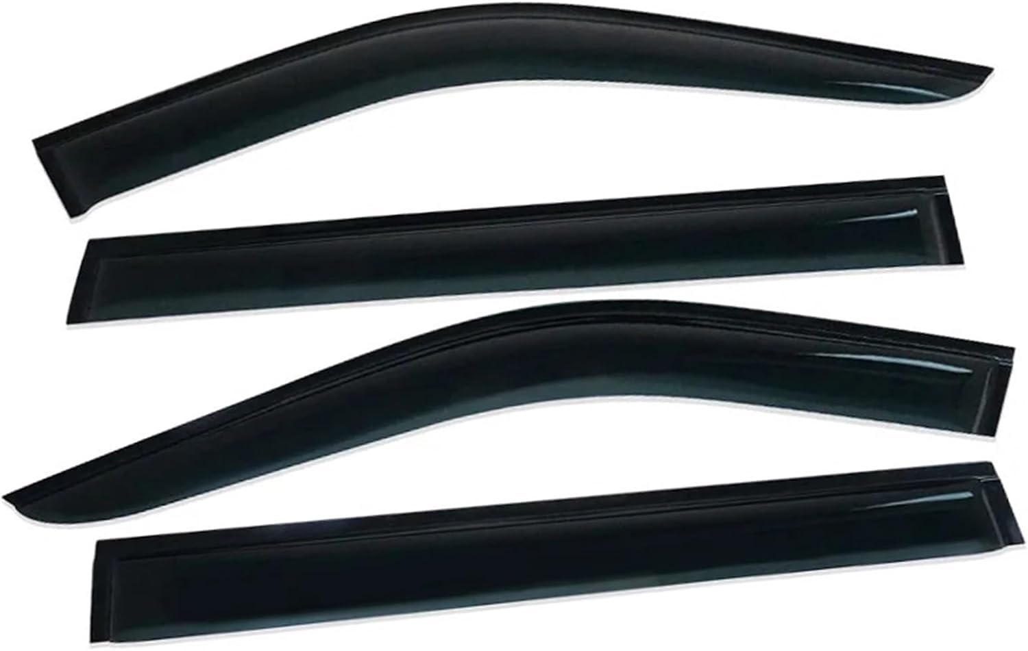 Liufangfc Normal Wind Deflectors For Highlander Mk4-Xu70 2022-2025 – 4Pc Tape-On Smoked Visors, Weatherproof, Anti-Salt/Snow, Low-Noise