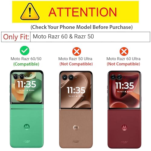 Image of Kapa Textured Grip with Stand Hinge Protection Back Cover for Moto Razr 60 /50 | with [Inbuilt Glass] Full Body Shockproof Hard Back Case (Blue)