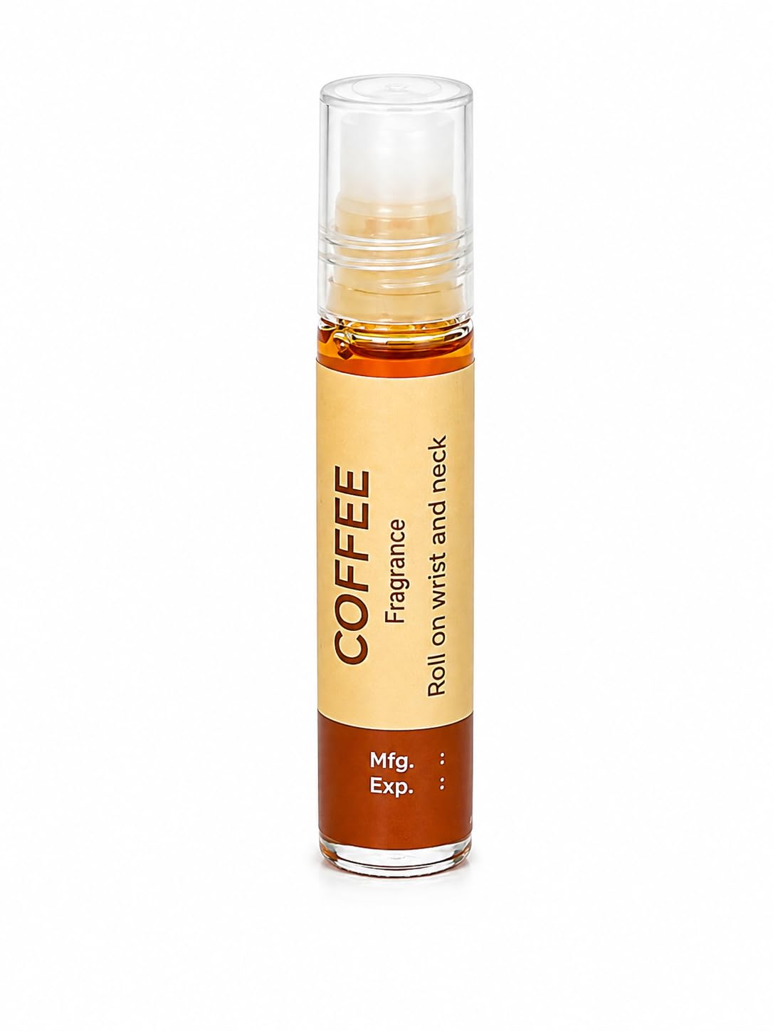 Coffee Roll On Fragrance Light Brown 10ml for Men and Women | Pocket Size Aroma Roll On for Personal Fragrance Travel Carry Refreshing and Massage Applications-image-47