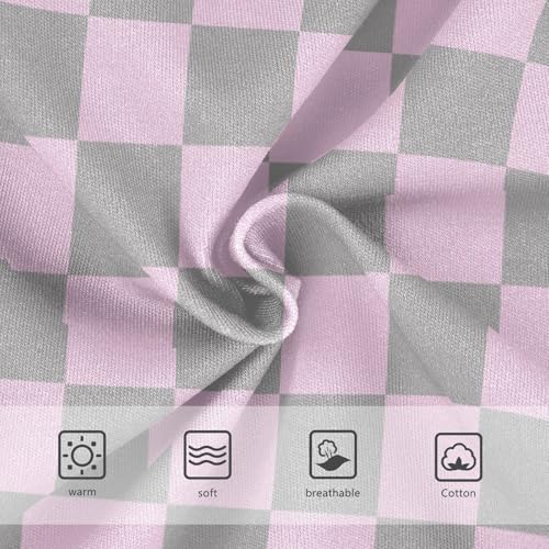 Pink and Gray Checkered Toddler Girls's Underwear 2T3