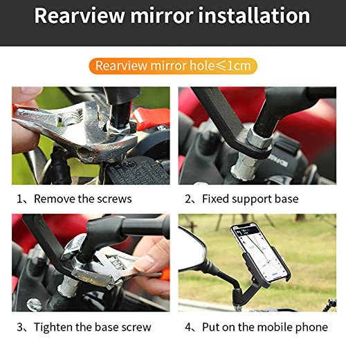 Suporte de telefone para motocicleta,Suporte giratório para telefone de bicicleta de liga de alumíni