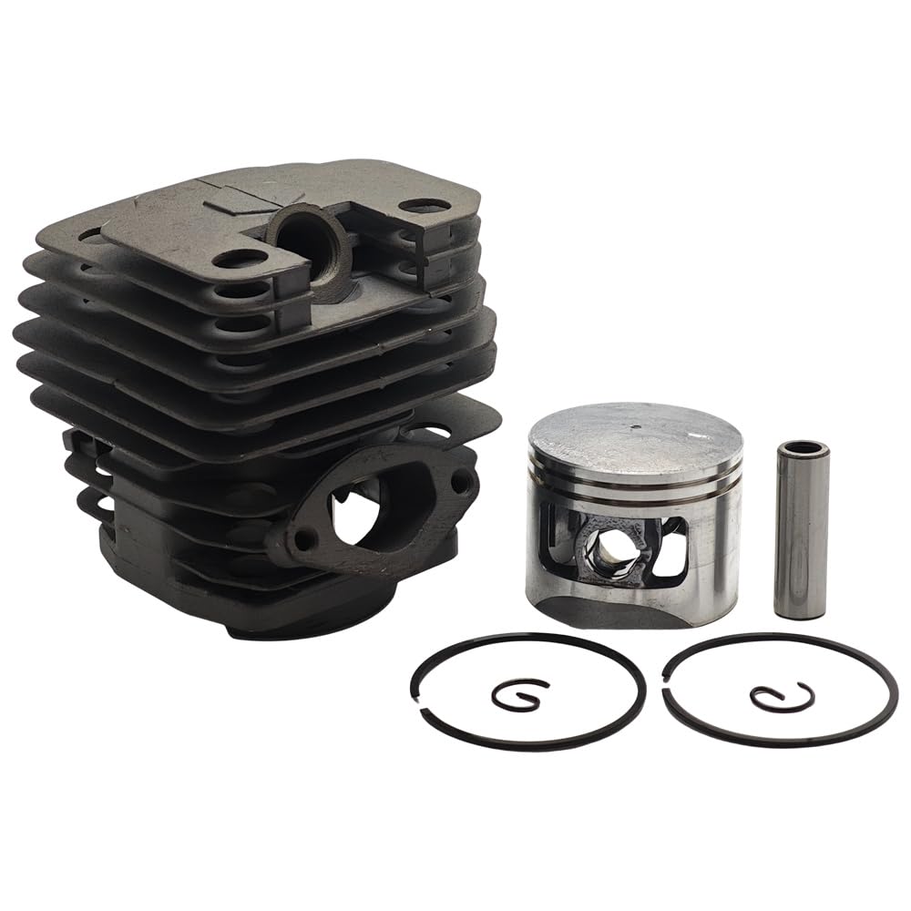 Kit de pistón Cilindro 45 mm, Juego Juntas carburador, Apto for motosierras Gasolina CC, 52 y 58 Parte