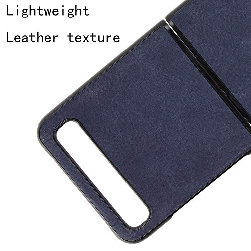 Capa Zl one compatível com/substituição para telefone Samsung Galaxy Z Flip PU capa traseira (azul)