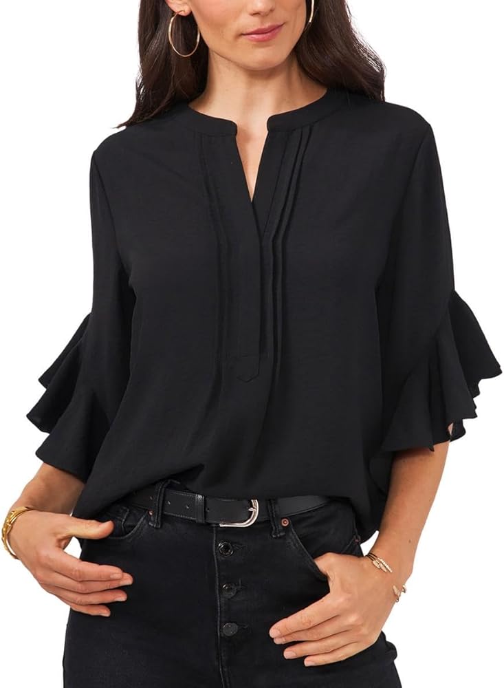 vince camuto ruffle sleeve blouse