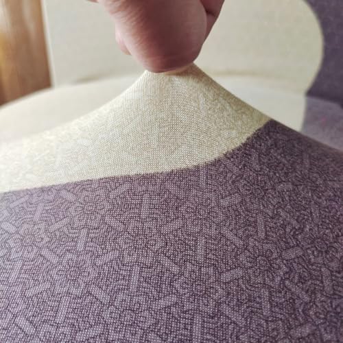 Image of Styleys Chair Covers for Dining Room, Stretch Dining Chair Cover, Washable Spandex Kitchen Chair Slipcovers (Set of 4, Purple Bricks Pattern, SD3226)