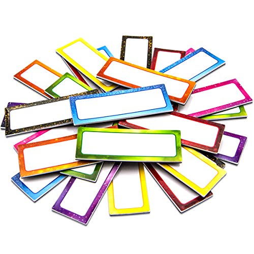 Magnetic Dry Erase Name Plates - 3 x 1.2 Inches - 32 Labels