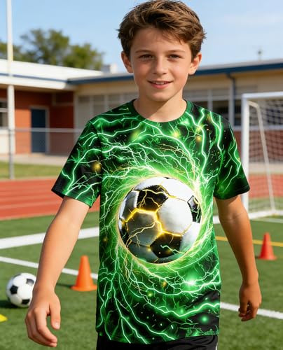 Image of uideazone Tshirts for Boys Kids Short Sleeve T-Shirt 3D Graphic Tee Shirts Tops Clothes 4-16 Years