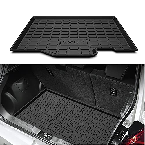 Image of GFX Tpv Luxury 3D Car Trunk Mat /Boot Dicky Mats Waterproof and Antiskid Compatible with Maruti Suzuki Swift 2018 Onward(Automatic /Manual),Black