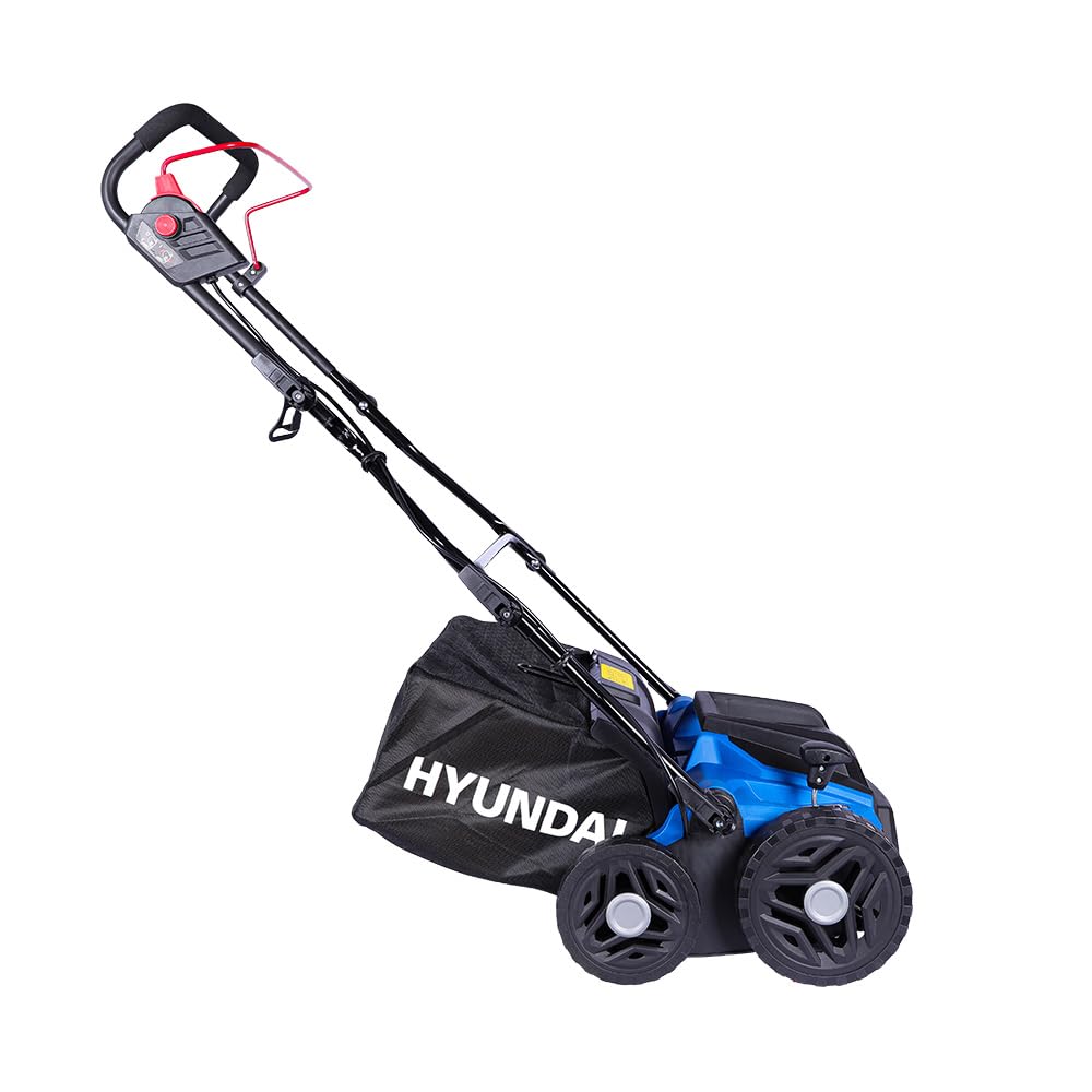HYUNDAI Elektro-Vertikutierer SC3601E | 1500 W, 36 cm Arbeitsweite, 45 L Fangkorb | Rasenlüfter, Moosentferner | 5-fach verstellbare Arbeitshöhe