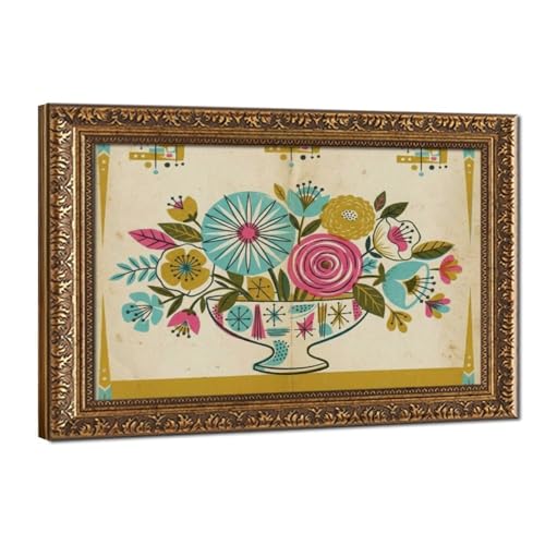 Impression sur toile rétro médiévale aux finitions soignées pour chambre chic