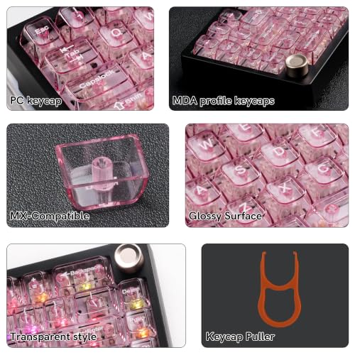 Image of dagaladoo Lavender Clear Keyboard Keycaps,Jelly Key caps tranlucent Set
