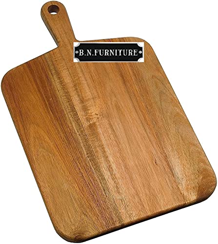 BN furniture Solid Wood Wooden Chopping Board for Kitchen use | Teak Wood chop for Home |Chopping Board for Fruits and Vegetables | Natural Wood Cutting Board for Kitchen