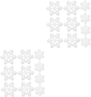 COHEALI 80 Peças De Acessórios De Resina De Floco De Neve Para Fazer Amuletos Com Parte Traseira Plana Pingente De Neve Decorações Capa De Telefone Com Charme Acessórios De Telefone