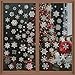 WD&CD 93 Stickers Decoration Noel Fenetre Flocon de Neige Réutilisable Argent, Decoration Noël Stickers Fenetre PVC Autocollant Noel Fenetre, DIY Autocollant Noel pour Fenetre, Porte, Verre