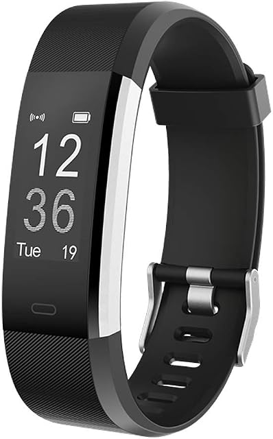 Delvfire Pulse Fitness Tracker with Heart Rate Monitor, Sports Mode, Step Counter, Waterproof, 7-Day Battery, Pedometer, Calorie Counter, Sleep Monitor for Kids, Women and Men iPhone Android