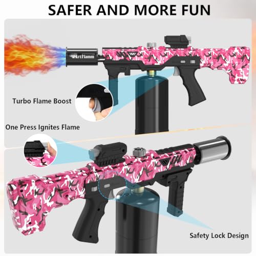 Image of ARTFLAMM Upgraded Propane Torch Gun with One-Touch Max Flame Boost, Heavy Duty Blow Torch with Trigger Control for BBQ, Fire Starting, Grilling, Searing Steak & Outdoor Use (Tank Not Included)