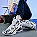 Jefuzh Womens Fashion High Top Basketball Shoes Outdoor Lightweight Sport Shoes Non Slip Tennis Volleyball Athletic Sneakers (Black-White,5)