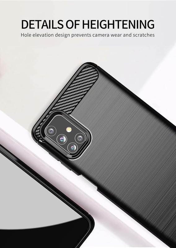 Image of Hybrid Carbon Fiber Back Case for Samsung Galaxy M31s (Black)