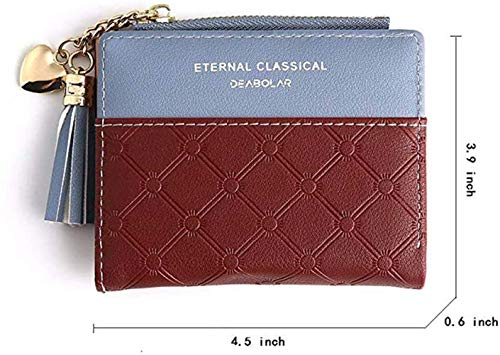 Image of Valentoria Womens Wallet Cute Elegant Long Slim Card Holder Case Minimalist Coin Purse Thin Tassels Zip Clutch Wallets for Girls Ladies | Cute