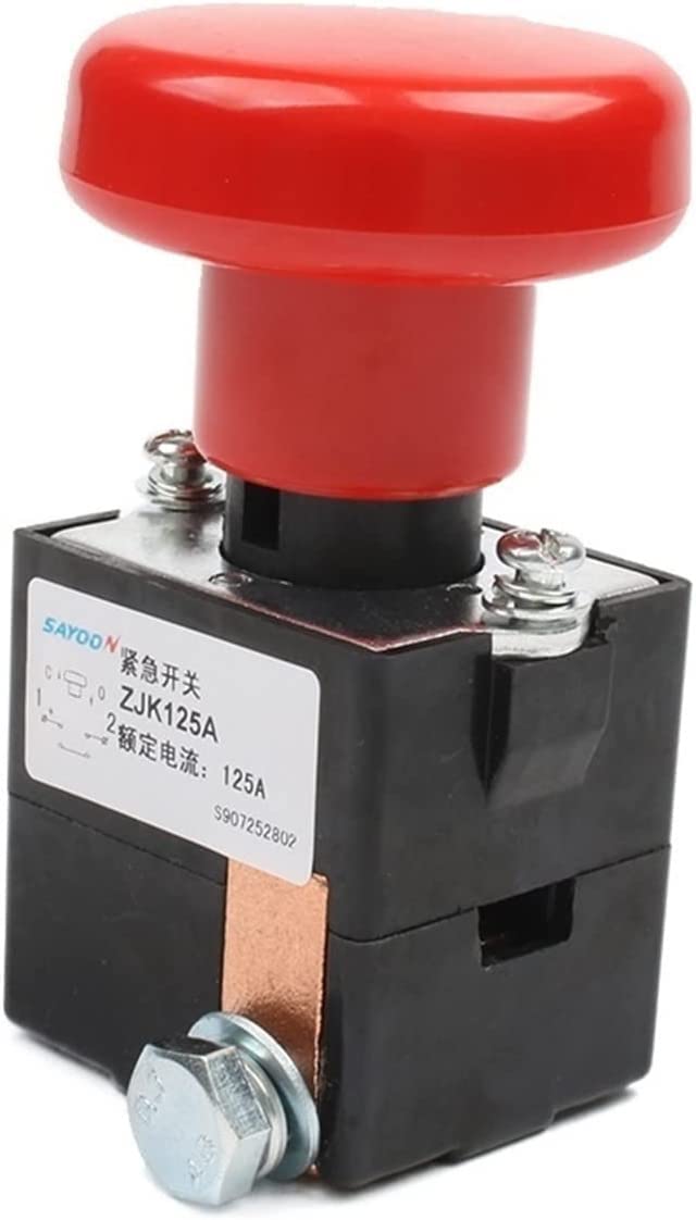 Interrupteur d'urgence 125A 80V DC pour la sécurité des voitures électriques