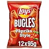 Lay’s Bugles Paprika – Herzhafter Mais-Snack mit Paprika-Geschmack – 12 x 95g