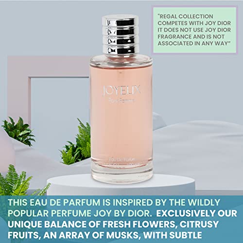 Regal Fragrances Women Perfume Joyeux - Inspired By The Scent Of The Joy By Dior's Women's Eau De Parfum - With A Fresh And Floral Scent 100Ml (3.4 Fl Oz) #TOP3