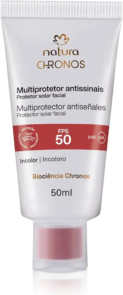 NATURA, NATURA CHRONOS MULTIPROTETOR ANTISSINAIS FACIAL FPS 50 50ml